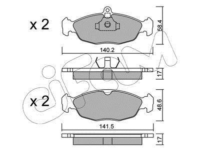 OPEL Тормозные колодки передние Astra F 91-,Vectra A 88-,Daewoo Lanos,Nexia CIFAM 822-077-0