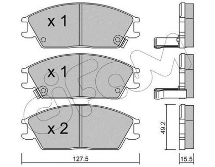 HYUNDAI Тормозн.колодки передн.Accent 94-,Getz 02-,Pony 89- CIFAM 822-081-1