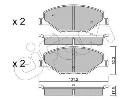 Тормозные колодки пер. Skoda Fabia II-III 11- /VW Polo 10- (TRW) CIFAM 822-1006-0