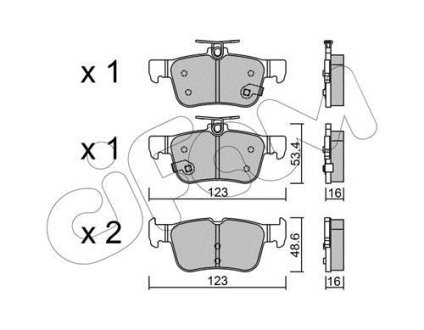 Тормозные колодки Focus/Kuga/Mondeo 12- CIFAM 822-1040-0