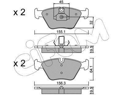 Тормозные колодки пер. BMW 5 (E39) 95-03 (ATE) CIFAM 822-207-3