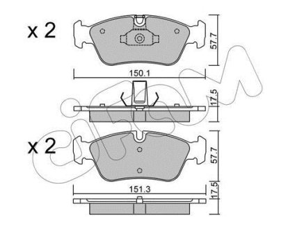 BMW Колодки тормозные передние E36,46 316-325 98- CIFAM 822-260-0