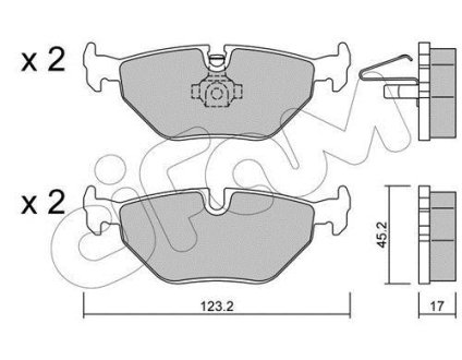 Гальмівні колодки задн. BMW E36/46, E85(Z4) CIFAM 822-261-0