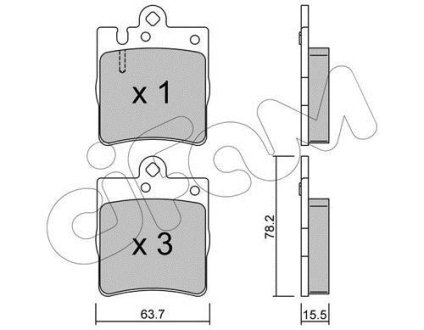 Тормозные колодки зад. MB C/E-класс (W202/210) (ATE)/(W211) 4Matic CIFAM 822-344-0