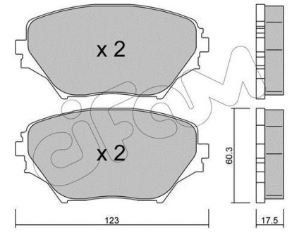 Гальмівні колодки передні TOYOTA Rav4 00- CIFAM 822-430-0