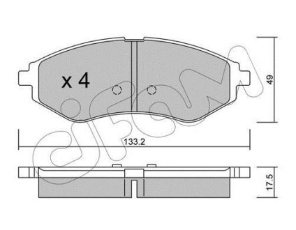 Тормозные колодки пер. Aveo/Kalos (03-21) CIFAM 822-508-0