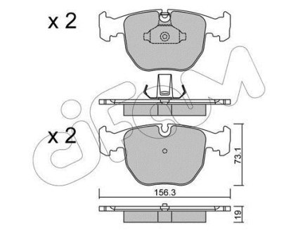 Тормозные колодки пер. BMW 5(E39)/7(E38) 96-04 (Teves) CIFAM 822-559-0