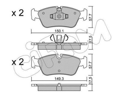 Тормозные колодки пер. E82/E88/E87/E81/E90 04- CIFAM 822-640-0