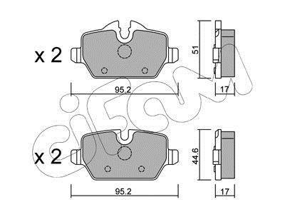 Тормозные колодки зад. BMW 3(E90)/1(E81) 04-13 (TRW) CIFAM 822-641-0