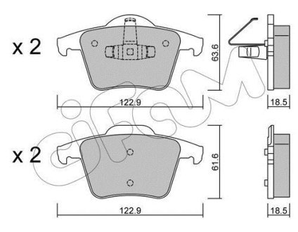 VOLVO гальмівні колодки задні XC90 02- CIFAM 822-688-0