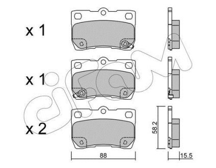 Гальмівні колодки зад. Lexus GS 05-/IS 05- (NBK) CIFAM 822-761-0