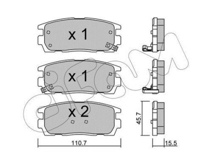 Тормозные колодки зад. Chevrolet Captiva 06- (akebono) CIFAM 822-779-0