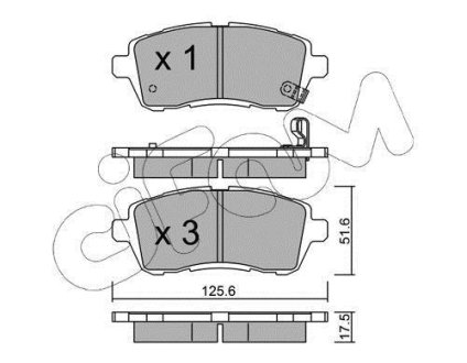 FORD Гальмівні колодки перед. FIESTA 1.25 08- CIFAM 822-793-0