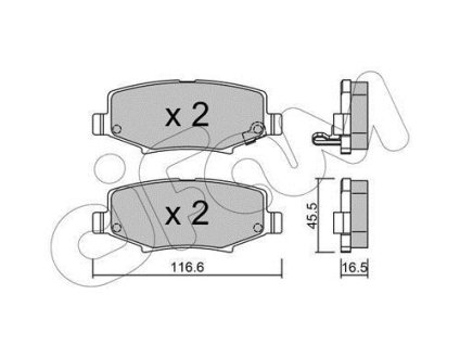 Тормозные колодки зад. Compass/Wrangler/Liberty/Cherokee/Nitro 06- CIFAM 822-863-0