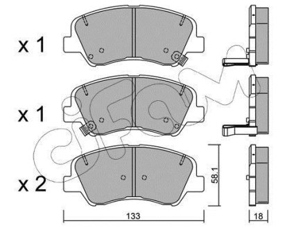 HYUNDAI Тормозные колодки передн.Accent 10-, KIA Rio III CIFAM 822-943-0