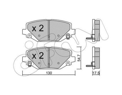 Тормозные колодки задн. Chrysler Grand Voyager CIFAM 822-947-0