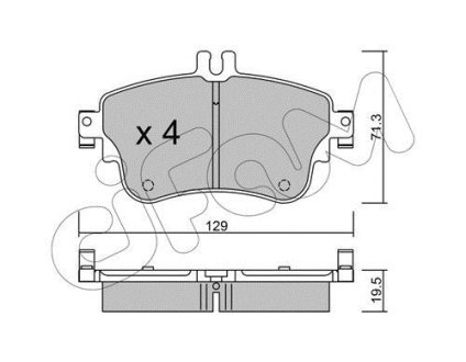 DB гальмів.колодки передн.A-class W176,B-class W242,246 11- CIFAM 822-964-0