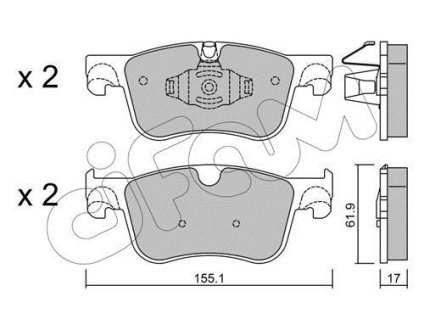 CITROEN гальмівні колодки передн. C4 Grand Picaasso, C4 Picasso (B78) CIFAM 822-984-0
