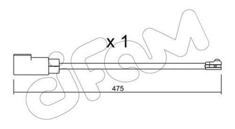FORD датчик зносу передн. гальм. колодок Transit Custom12- CIFAM SU.329