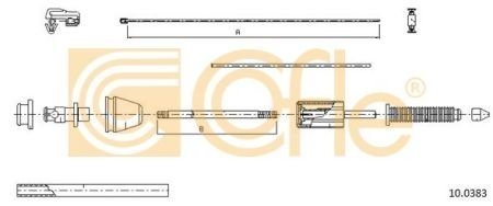 Трос газу Renault Clio/Kangoo/Master/Megan/Scenic 1,3-3,0 91- COFLE 10.0383