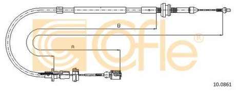 Трос газу GOLF/VENTO 1.4-1.8 91-98 (1226/952) COFLE 10.0861