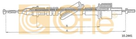 Трос сцепления Ford Transit Diesel 86- COFLE 10.2441