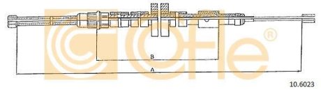 Трос ручного гальма COFLE 106023