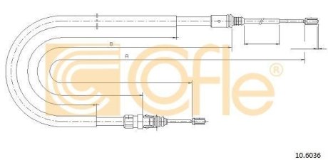 Трос ручника COFLE 10.6036