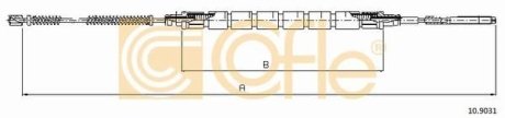 Трос ручного гальма VW Caddy/Skoda Felicia COFLE 10.9031