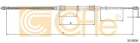 Трос ручника COFLE 10.9036