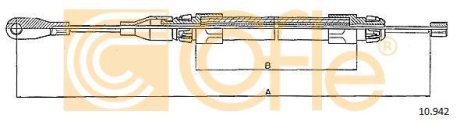 Трос ручного гальма COFLE 10942