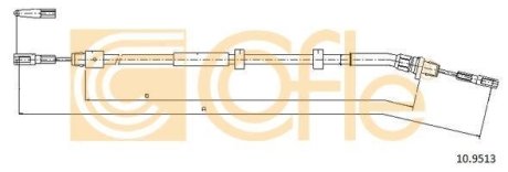 Трос тормозной зад. прав. MB M-Class ML 320 98-05 COFLE 10.9513