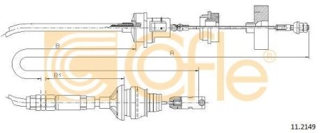 Трос сцепления Citroen Berlingo Diesel all (mod.) 97- 655 COFLE 11.2149