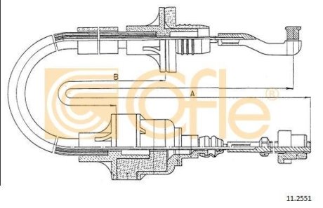 Трос зчеплення Opel Vectra 1.4/1.6/1.7TD 89- COFLE 11.2551