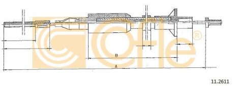 Трос зчеплення Opel Omega 2.3D,TD COFLE 11.2611