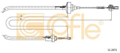 Трос сцепления Renault 19 1.8 91- COFLE 11.2871