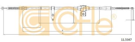 Трос ручника COFLE 11.5347