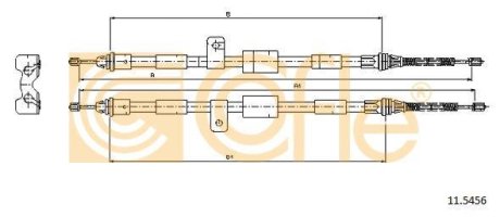 Трос ручника COFLE 11.5456