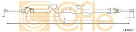 Трос ручного гальма зад. П Ford Galaxy (WA6) 2006/05-2015/06 COFLE 11.5497