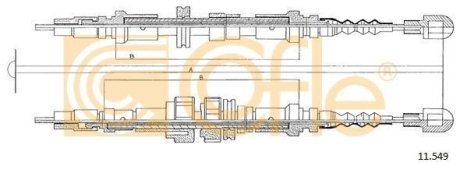 Трос ручного тормоза Ford Ssorpio 85-4/91 COFLE 11.549