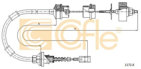 Трос сцепления COFLE 1172.8