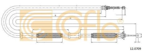 Трос ручника COFLE 12.0709