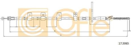Трос ручника COFLE 17.5065