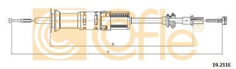 (автомат) Трос зчеплення VW Caddy все DS 95- Seat Inca/lbiz COFLE 19.211E