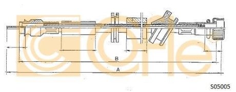 Трос спідомера MB W124 (механіка 5-ступінчаста))) COFLE S05005