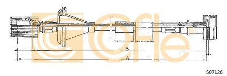 Трос спидометра Fiat Ducato 94-01 (с накруткой).) L-1530mm COFLE S07126