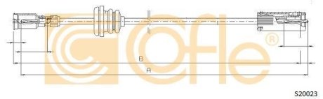 Трос спидометра Opel Ascona 1.6-1.8 COFLE S20023