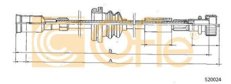 Трос спідометра Opel Vectra 1,4-1,6-1,7D 89> COFLE S20024