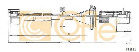 Трос спідометра Audi 80-90 (всі) 82- COFLE S31311 (фото 1)