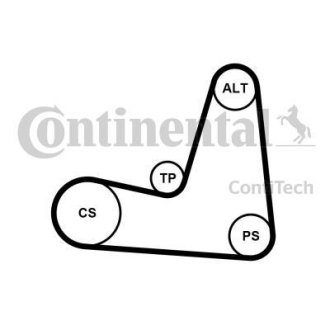 Комплект пасу поліклинового Renault Clio/Megane/S Contitech 5PK1135K1